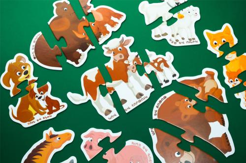 Իմ առաջին փազլը - Կենդանիներ և ձագեր